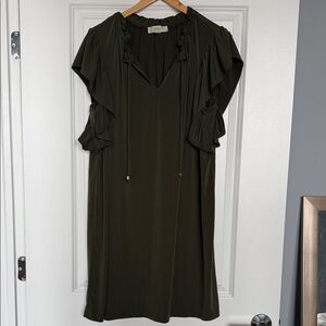 Michael Kors Dark Green Tunic Top